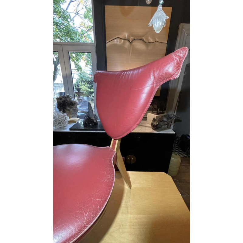 DICK EVERS voor LEOLUX, Memphis Set Tafel 'Xingu' & 4 Stoelen 'Giselle', 1993