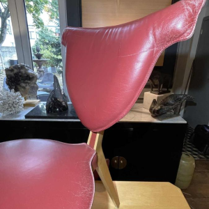 DICK EVERS voor LEOLUX, Memphis Set Tafel 'Xingu' & 4 Stoelen 'Giselle', 1993