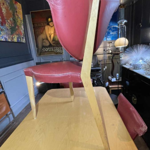 DICK EVERS for LEOLUX, Memphis Set 'Xingu' Table & 4 'Giselle' Chairs, 1993