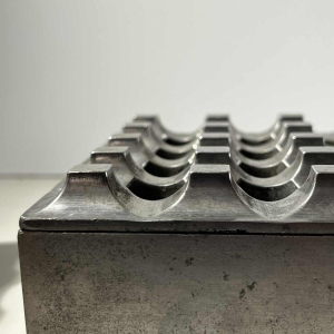 LJUNGBERG & BACKSTRUM / DIVERSE TING & BALLEGEER “Ultima15“ set of 2 brutalist ashtrays, cast aluminum, ca 1970