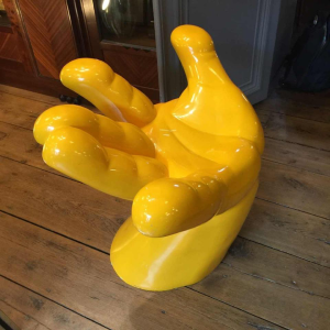 Fauteuil "Hand" in polyester, onbekende ontwerper