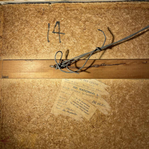 Georges (Géo) De Vlamynck, abstract schilderij, olieverf op paneel, ca 1960