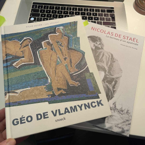 Georges (Géo) De Vlamynck, abstract painting, oil on panel, ca 1960