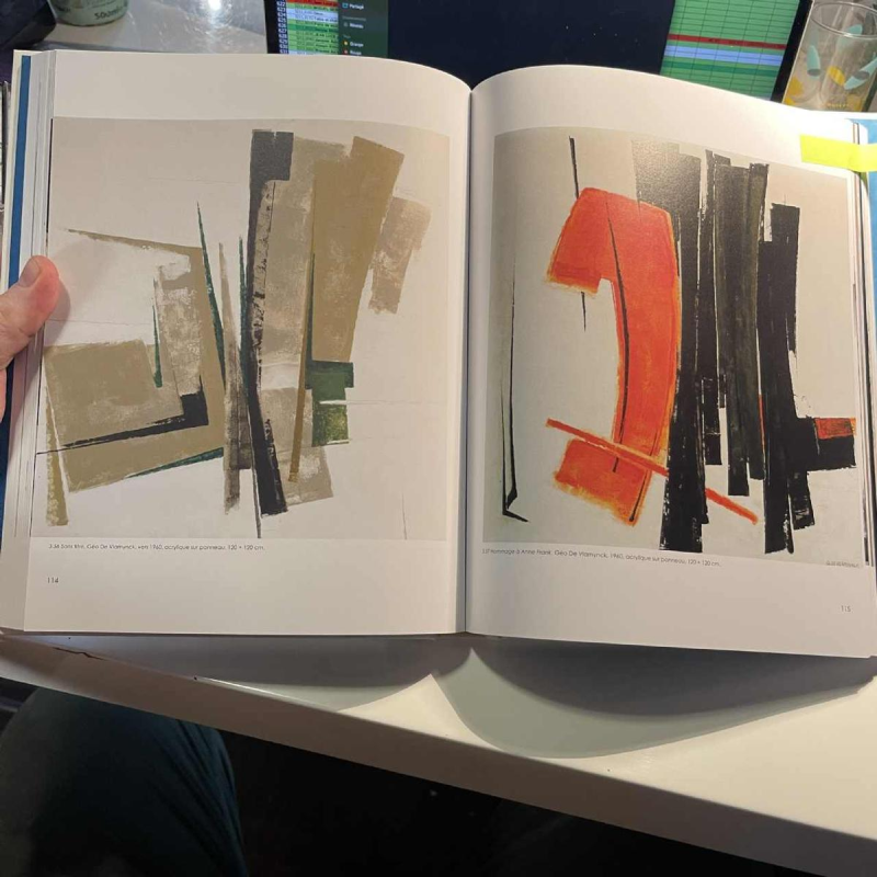 Georges (Géo) De Vlamynck, abstract schilderij, olieverf op paneel, ca 1960