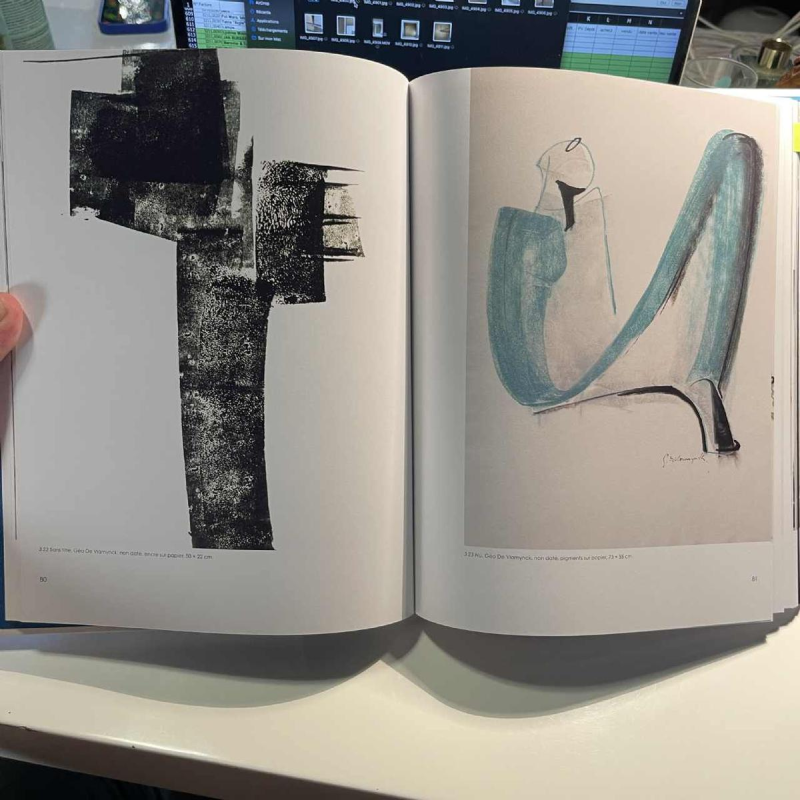 Georges (Géo) De Vlamynck, abstract schilderij, olieverf op paneel, ca 1960