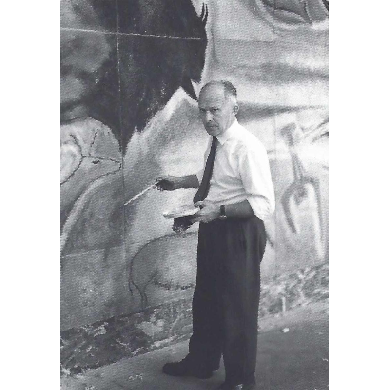 Georges (Géo) De Vlamynck, abstract schilderij, olieverf op paneel, ca 1960