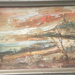 Series of 3 small paintings by Zoltan Perelmutter expressionism