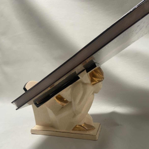 Porte-livre en faïence craquelé signé Hadji édition signée Jouvenia