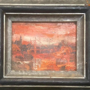 Série de 3 petits tableaux de Zoltan Perelmutter expressionnisme