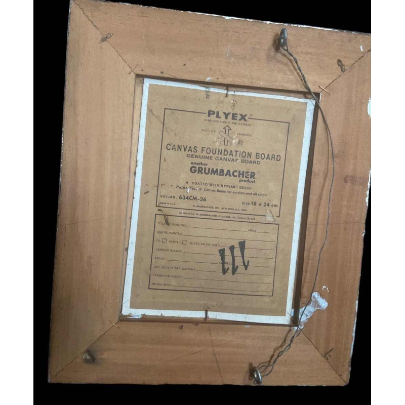 Serie van 3 kleine schilderijen door Zoltan Perelmutter expressionnisme