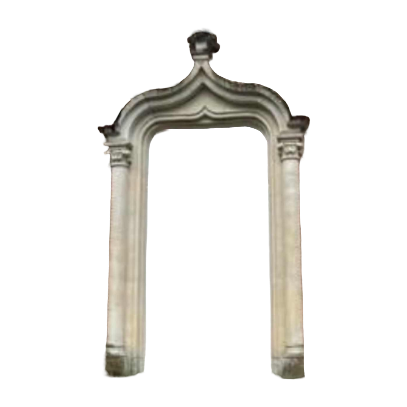 Limestone castle doorframe, 19th century Gothic style