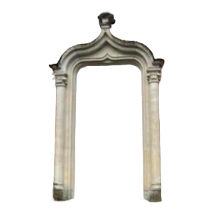 Encadrement de porte de château en pierre calcaire, Style Gothique 19ème siècle