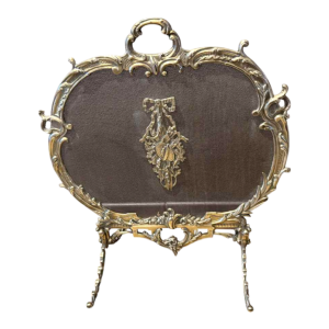 Pare-feu écran en bronze de style Napoléon III, fin 19ème siècle