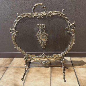 Napoleon III style bronze screen firewall, late 19th century