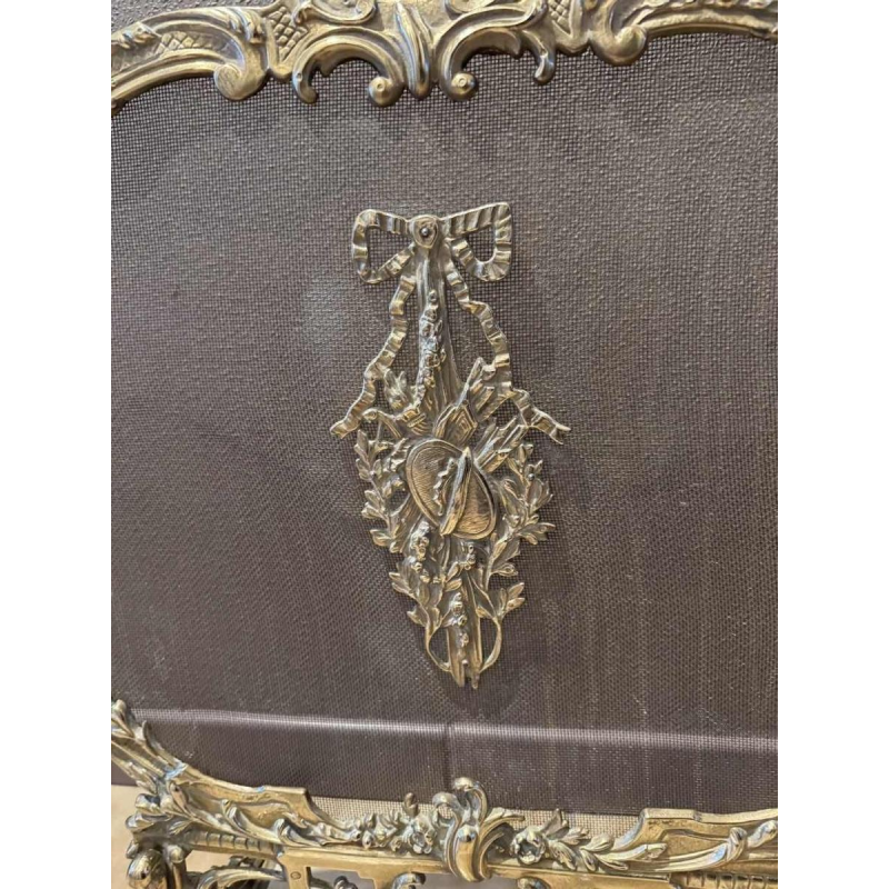 Napoleon III style bronze screen firewall, late 19th century