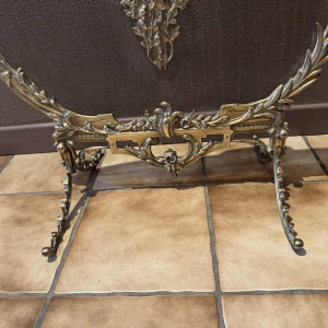 Pare-feu écran en bronze de style Napoléon III, fin 19ème siècle