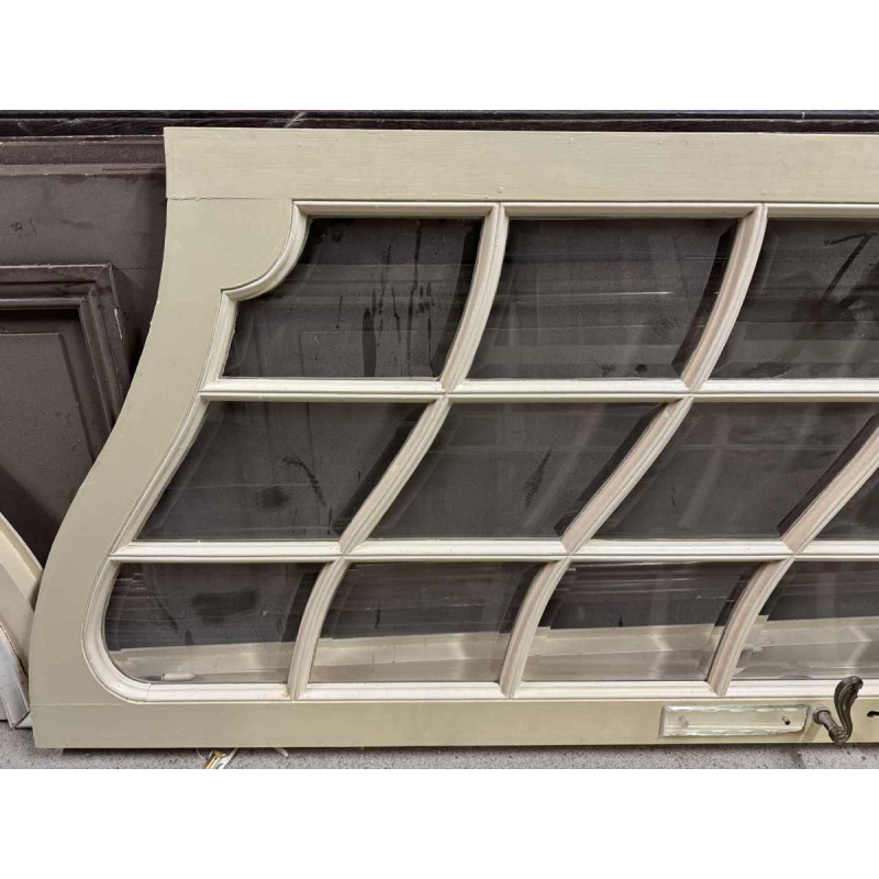 Lodewijk XV stijl dubbele getoogde glazen deur, facet geslepen glas, 20e eeuw