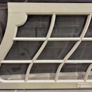 Double porte cintrée vitrée de style Louis XV, verres biseautés, 20ème siècle