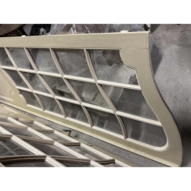 Louis XV style double arched glazed door, bevelled glass, 20th century