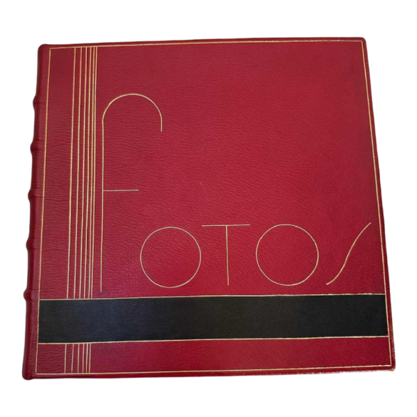Art Deco leather-bound photo album