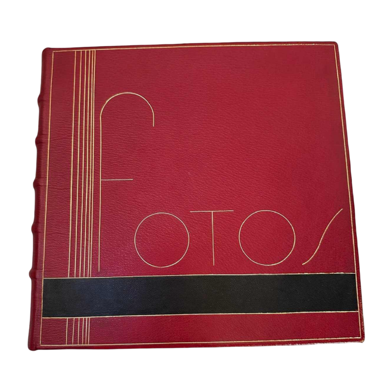 Art Deco in leer gebonden fotoalbum