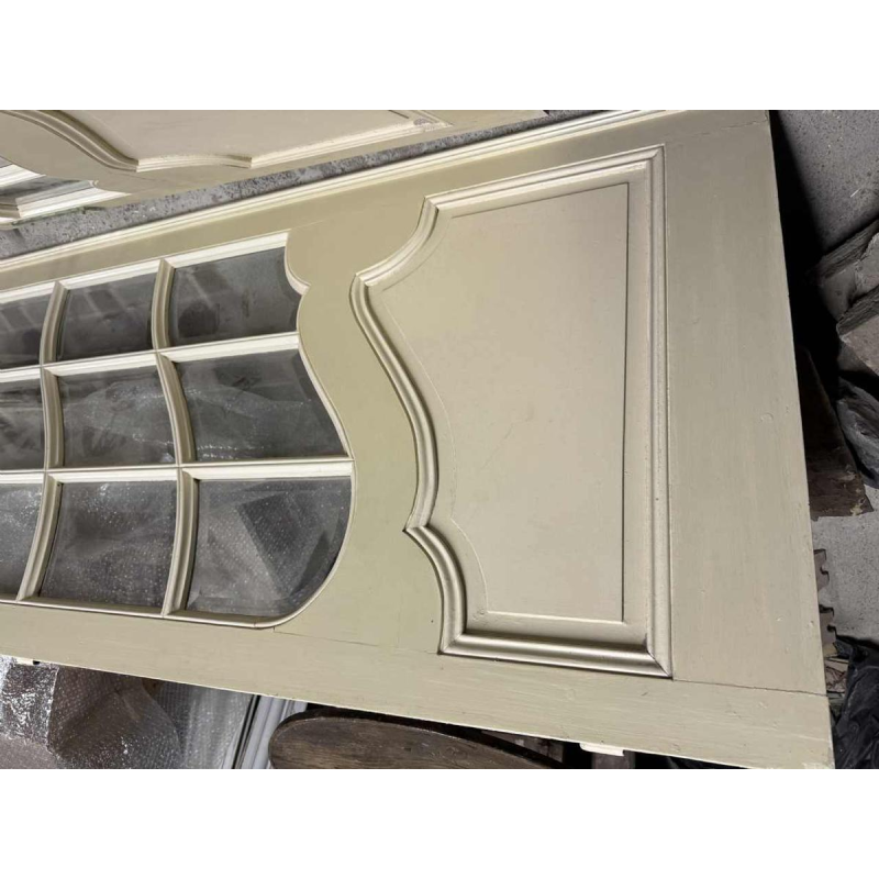 Louis XV style double arched glazed door, bevelled glass, 20th century