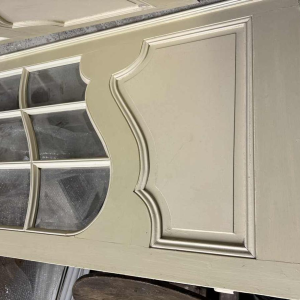 Louis XV style double arched glazed door, bevelled glass, 20th century