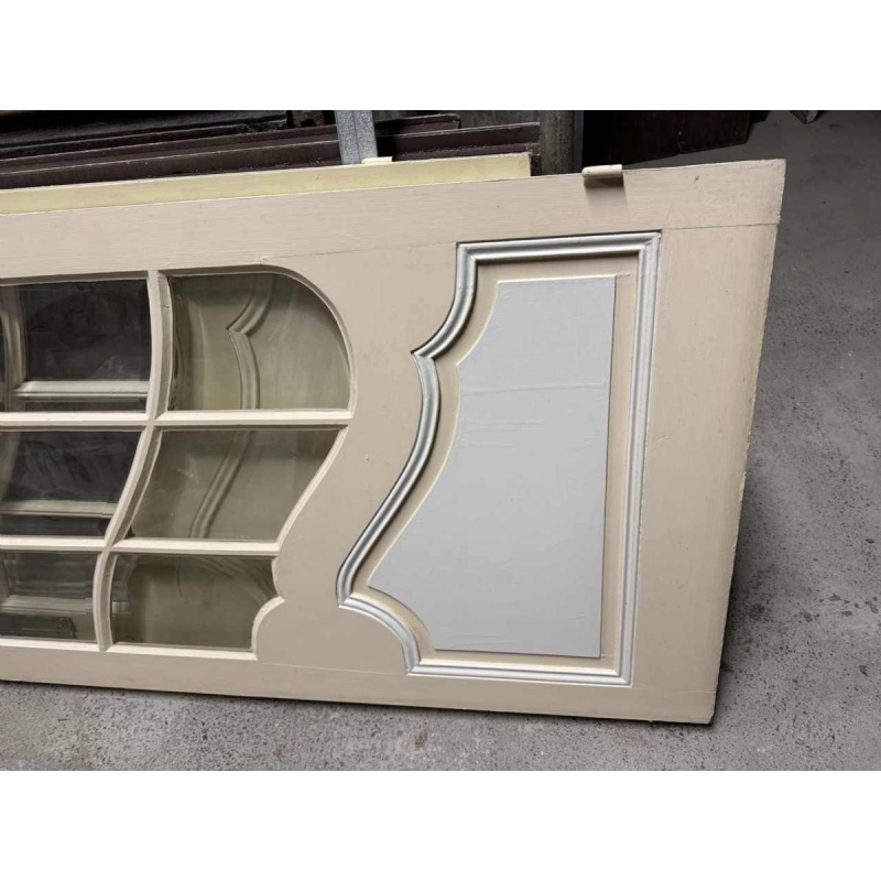 Louis XV style double arched glazed door, bevelled glass, 20th century