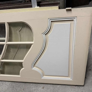 Louis XV style double arched glazed door, bevelled glass, 20th century