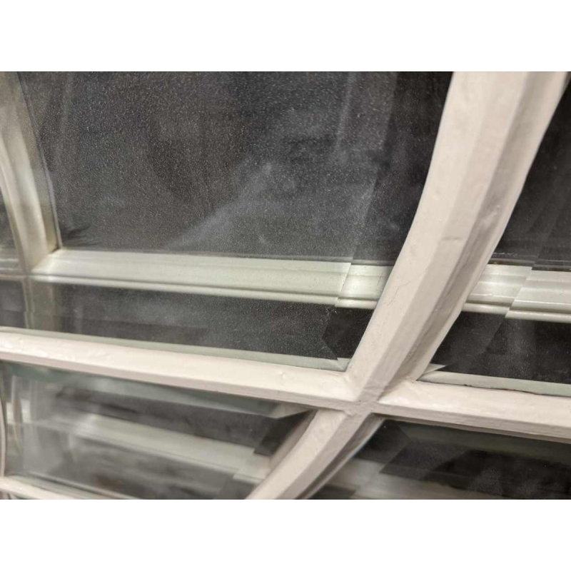 Lodewijk XV stijl dubbele getoogde glazen deur, facet geslepen glas, 20e eeuw