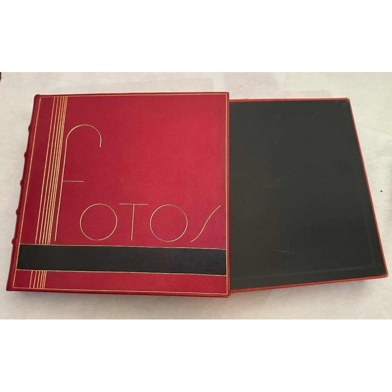 Art Deco leather-bound photo album