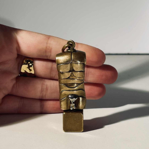 Miguel Berrocal “Micro David“ bijou pendentif / sculpture démontable, bronze / argent, ca 1970