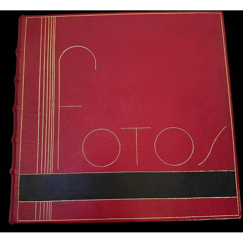 Art Deco leather-bound photo album