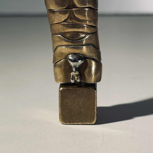 Miguel Berrocal “Micro David“ hangerjuweel / afneembaar beeldhouwwerk, brons / zilver, ca. 1970