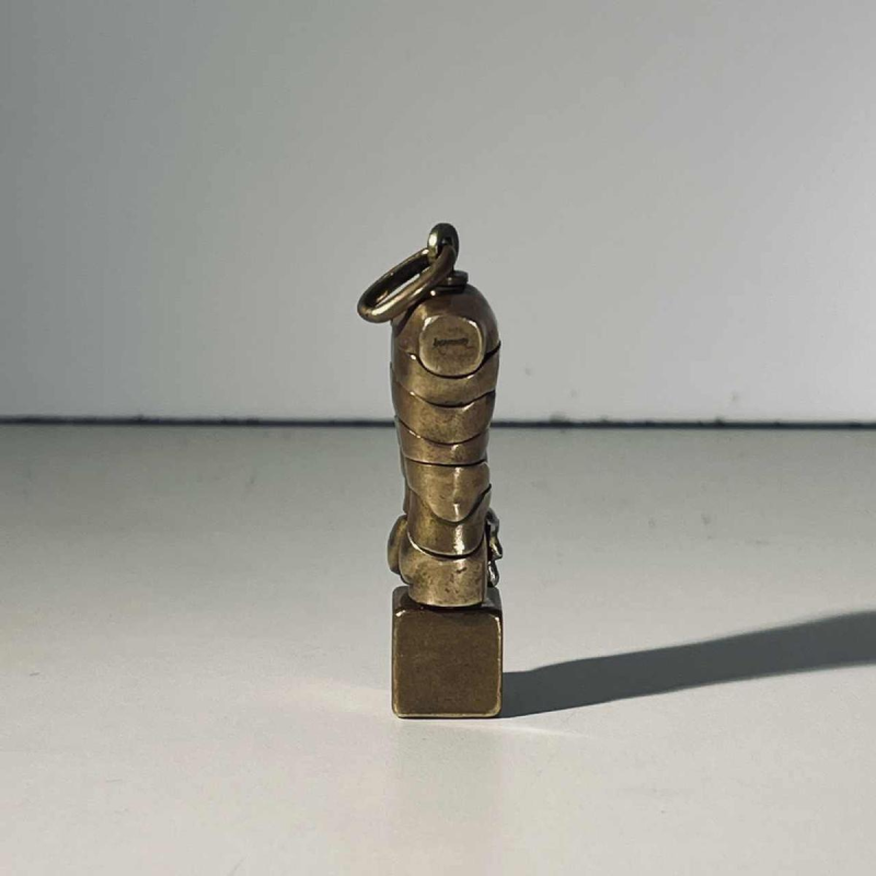 Miguel Berrocal “Micro David“ bijou pendentif / sculpture démontable, bronze / argent, ca 1970