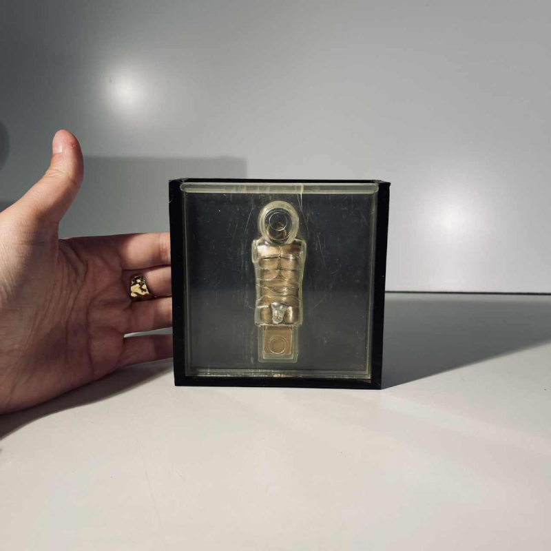 Miguel Berrocal “Micro David” pendant jewelry / detachable sculpture, bronze / silver, ca 1970