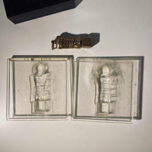 Miguel Berrocal “Micro David“ bijou pendentif / sculpture démontable, bronze / argent, ca 1970