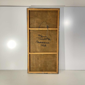 Frans Tuinstra, sculpture abstraite / cubiste bas-relief en céramique, 1972