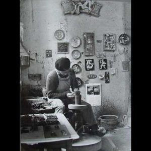 Frans Tuinstra, sculpture abstraite / cubiste bas-relief en céramique, 1972