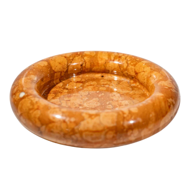 Sergio Asti for UP&UP, Rosso Verona marble centerpiece / pocket tray, Italian design 1960s