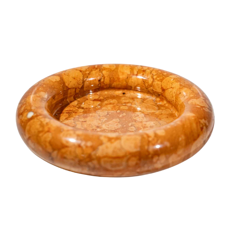 Sergio Asti for UP&UP, Rosso Verona marble centerpiece / pocket tray, Italian design 1960s