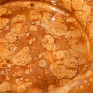 Sergio Asti for UP&UP, Rosso Verona marble centerpiece / pocket tray, Italian design 1960s