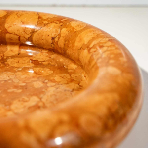 Sergio Asti for UP&UP, Rosso Verona marble centerpiece / pocket tray, Italian design 1960s