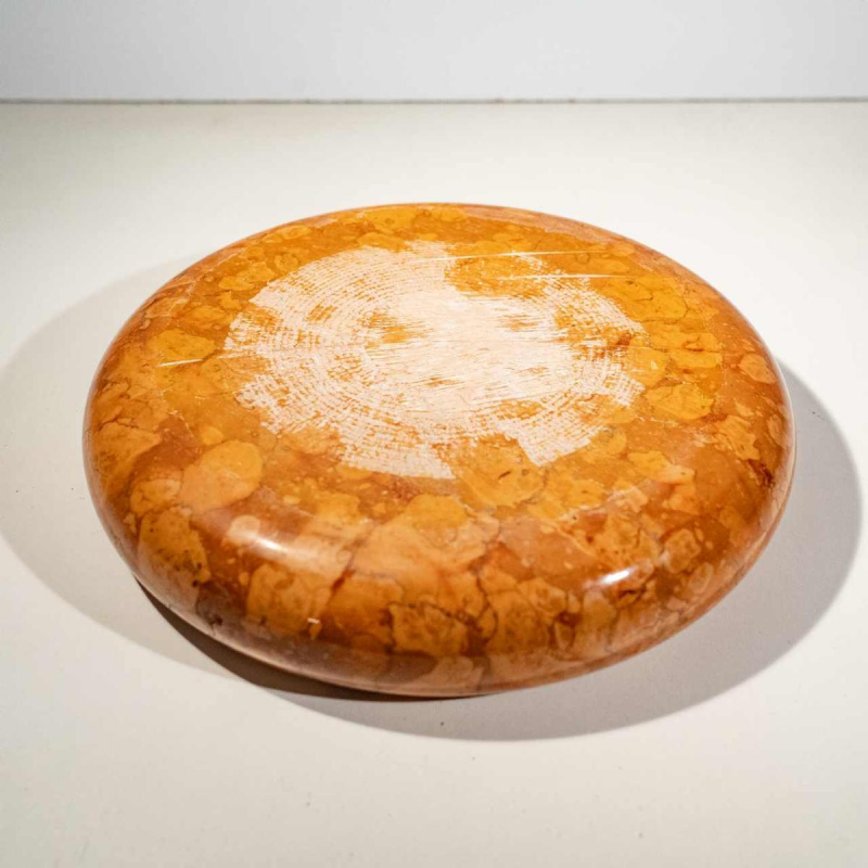 Sergio Asti for UP&UP, Rosso Verona marble centerpiece / pocket tray, Italian design 1960s