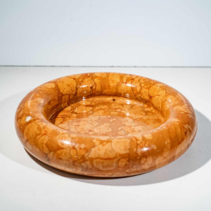 Sergio Asti for UP&UP, Rosso Verona marble centerpiece / pocket tray, Italian design 1960s