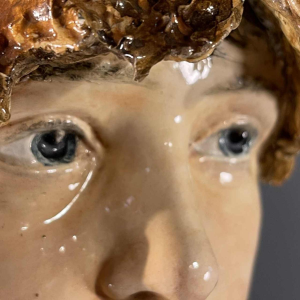 Ceramica Sansebastiano e Moreno Genova Scultura " Busto Femminile ", ca 1890