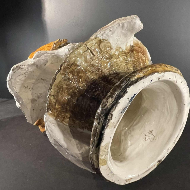 Sansebastiano & Moreno, Buste Femme, Sculpture Céramique Art Nouveau, ca 1890