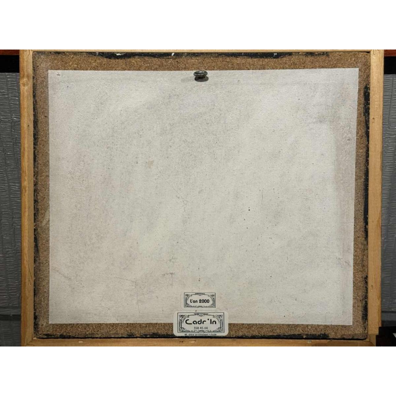 Marie-Louise BATARDY « Le mariage à la campagne » peinture acrylique sur panneau