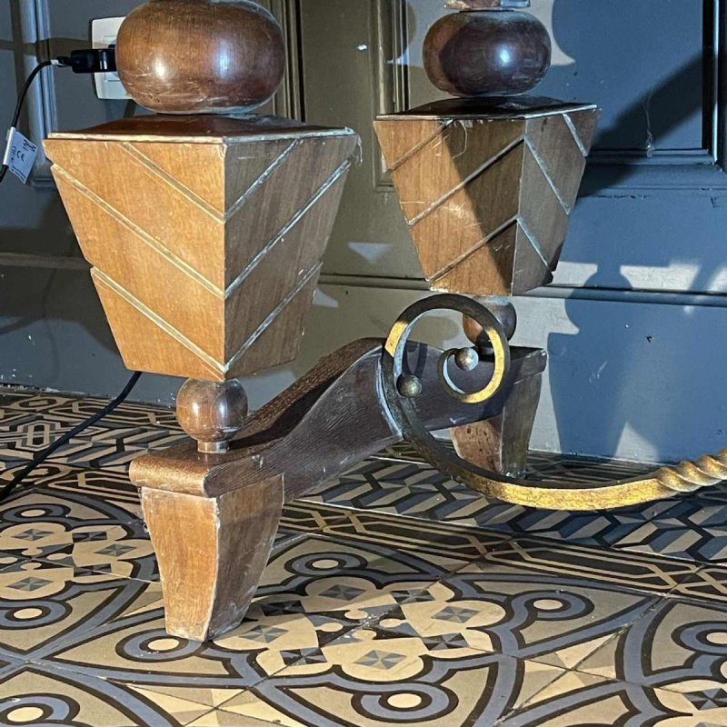 Meuble dressoir ou bar Art DÃ©co, divers placages, bronze et ferronneries, ca 1930-1940