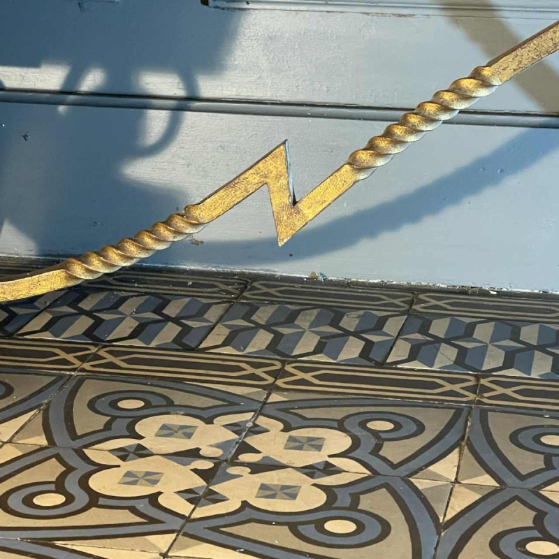 Art Deco dressoir of bar, diverse fineren, brons en ijzerwerk, ca 1930-1940